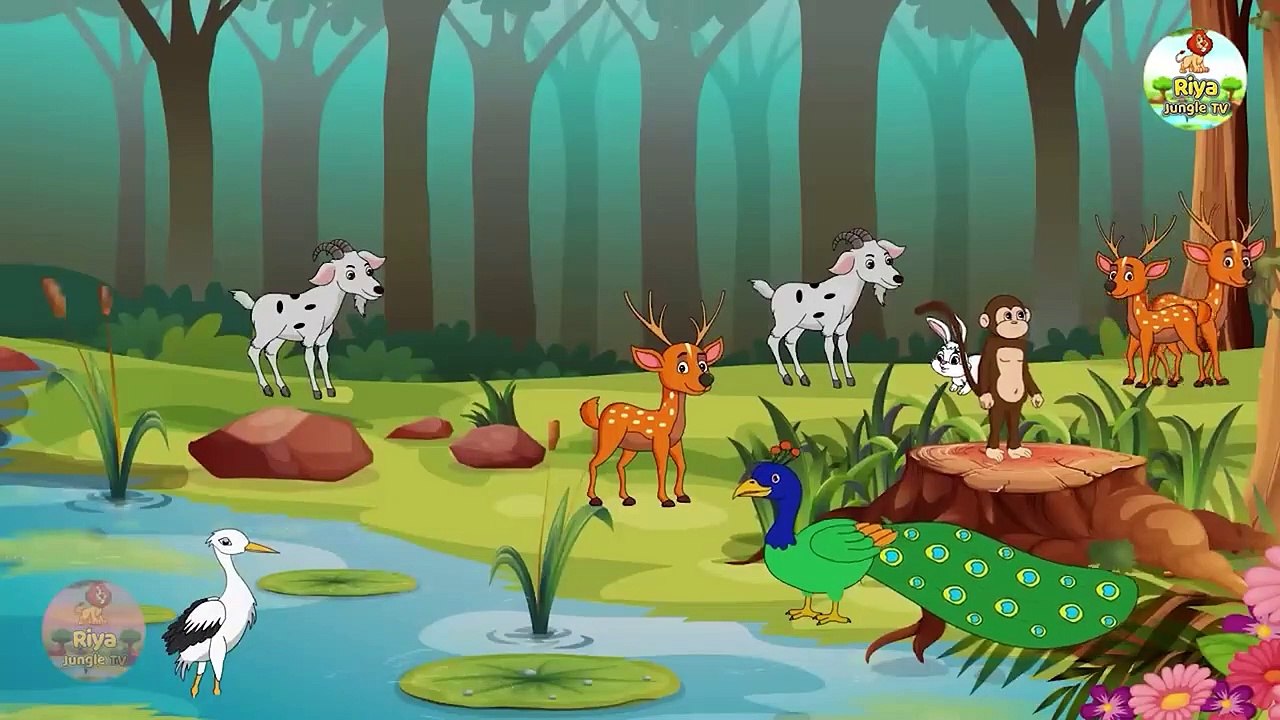 बगुला और  शेर _ Heron and the Crazy Lion _ Moral Stories _ Riya Jungle TV _ Panchtantra Ki Kahaniya