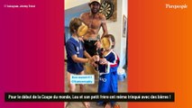 Laure Manaudou et Jérémy Frérot : Leurs fils fêtent le rugby... à la bière ! La championne retrouve son sosie pour le match