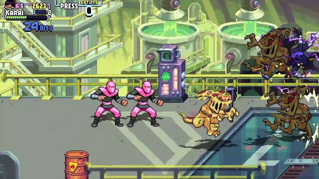 TMNT: Shredder's Revenge - Gnarly Difficulty - Stage 15 - Karai - Solo - Story Mode