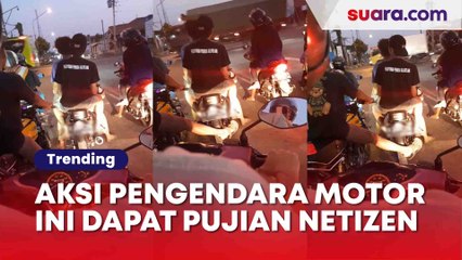 Menutupi Knalpot Motor yang Ngebul, Kepekaan Pengendara Motor ini Patut Diacungi Jempol
