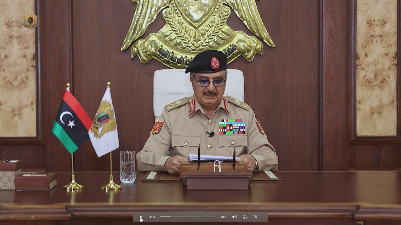 كلمة لقائد الجيش الليبي خليفة حفتر بعد الفيضانات التي ضربت ليبيا