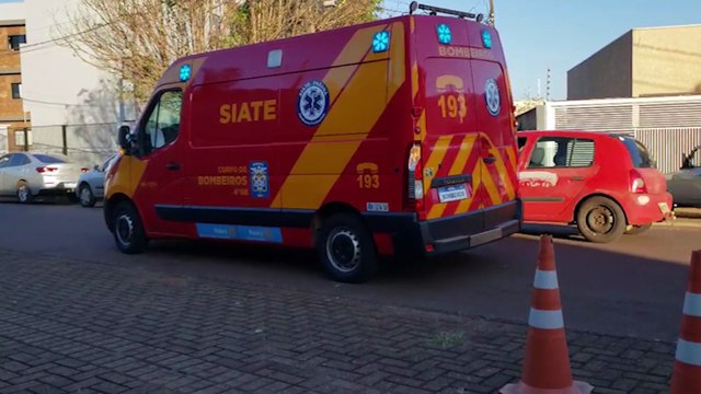 Motociclista fica ferido em acidente na Rua do Pintor