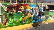 Polémica en Bolivia por un mural y varios letreros de bienvenida a Argentina