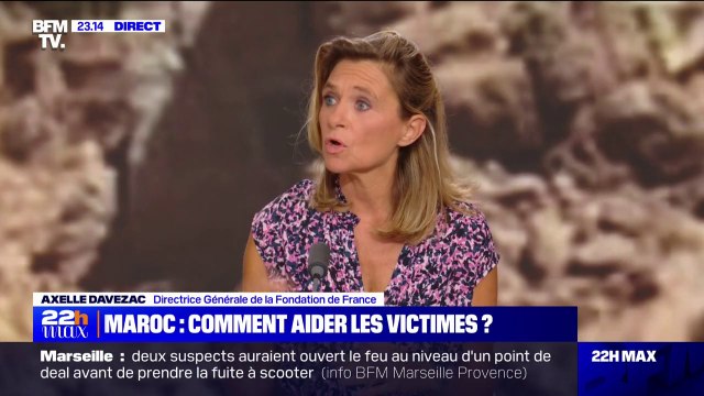 Maroc: Ce type de catastrophe demande des moyens financiers extrêmement importants, c'est la raison pour laquelle nous avons décidé de nous mobiliser , indique Axelle Davezac (Fondation de France)