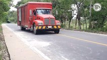 Riesgo en la carretera Las Choapas-Cerro de Nanchital; indigna mala calidad de obra