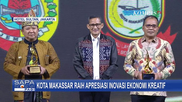 Kota Makassar Raih Apresiasi Inovasi Ekonomi Kreatif dari KompasTV