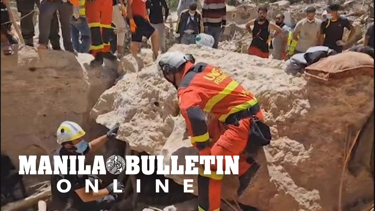 MOROCCO: Rescue teams search for victims in devastated Talat N'Yaaqoub village