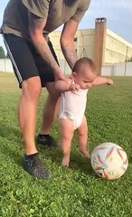Daughter Plays Football For The First Time