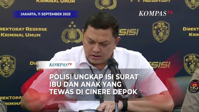 Polisi Ungkap Isi 2 Surat dalam Kasus Ibu-Anak Tinggal Kerangka di Cinere Depok