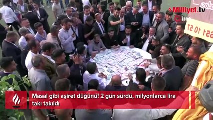 Masal gibi aşiret düğünü! 2 gün sürdü, milyonlarca lira takı takıldı