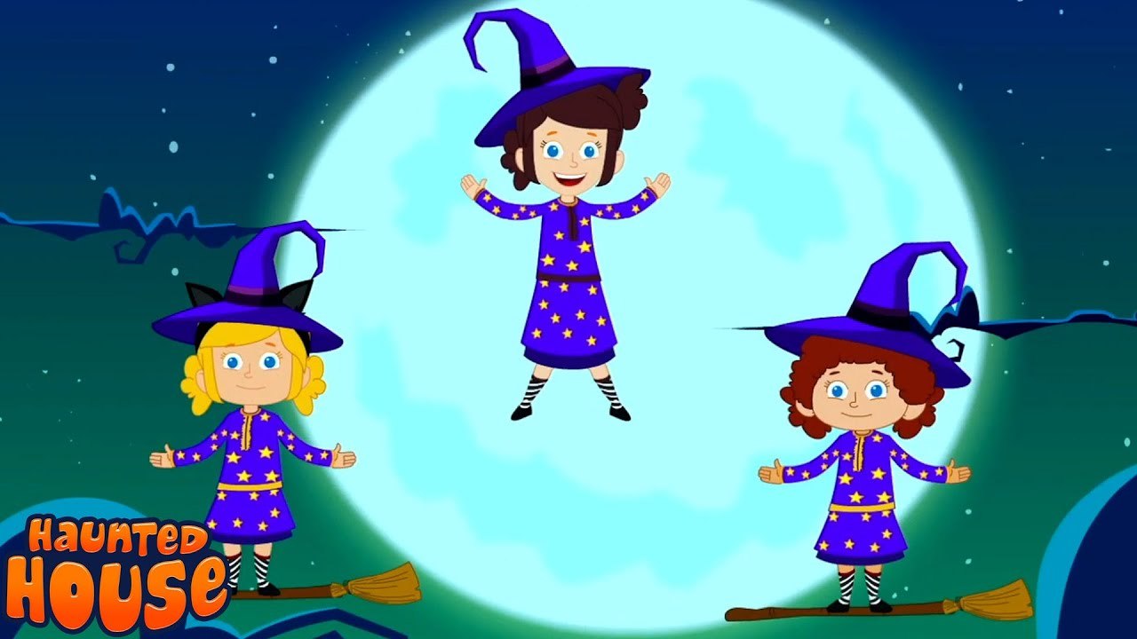 Five Wicked Witches - Halloween Rhymes For Children And Scary Videos, Spooky Songs