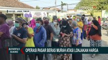 Ratusan Warga Kediri Rela Antre Berjam-Jam Demi Operasi Pasar Beras Murah