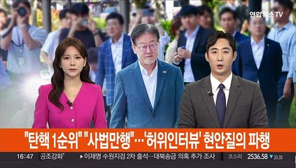 "탄핵 1순위" "사법만행"…'허위인터뷰' 현안질의 파행