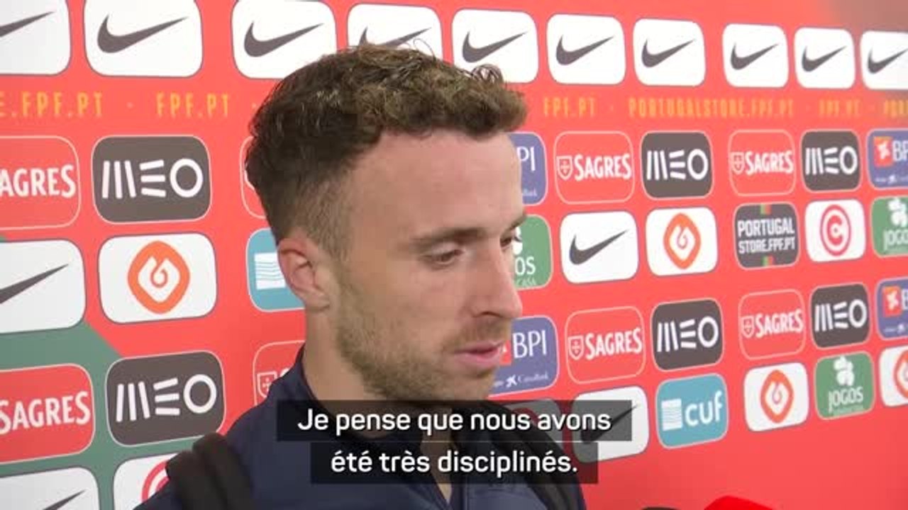 Portugal - "Un match presque parfait" selon Diogo Jota