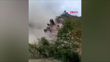 Trabzon'da taş ocağında heyelan