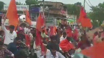 छतरपुर: शिवसेना ने निकाली विशाल रैली, जगह-जगह हुआ भव्य स्वागत