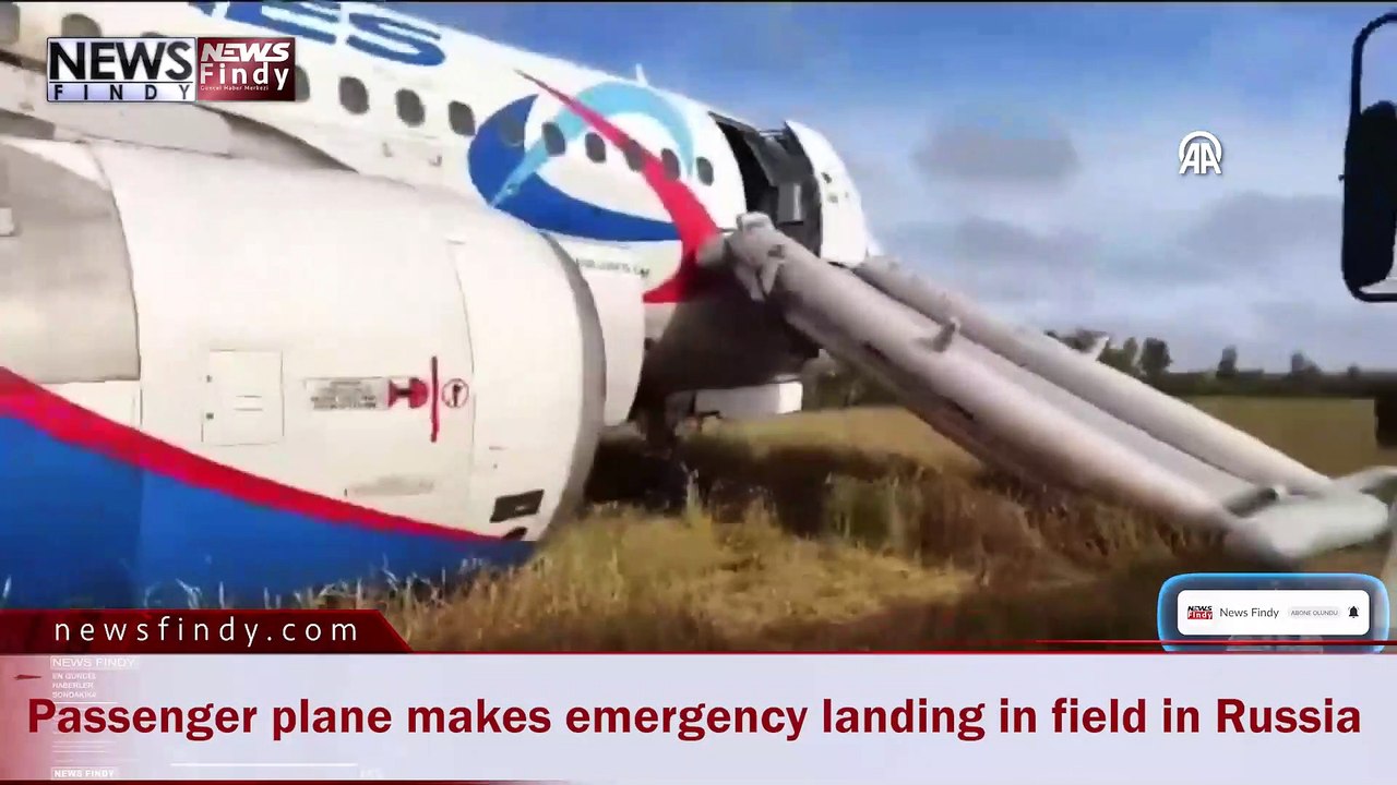 Passenger plane makes emergency landing in field in Russia