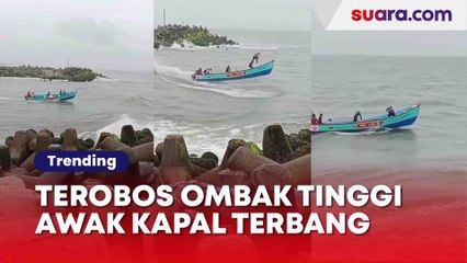 Merinding! Penampakan Perahu Terjang Ombak ini Bikin Netizen Ketar Ketir