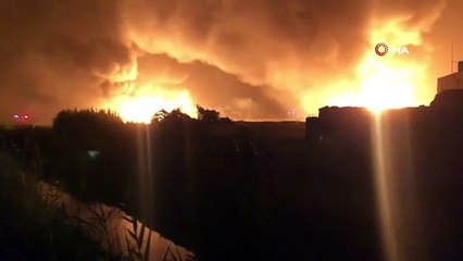 Sünger fabrikası alevlere teslim oldu