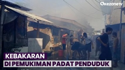 Akibat Bakar Sampah, Kebakaran Landa Pemukiman Padat Penduduk di Jakarta