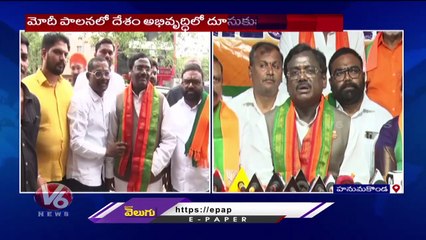 BJP Senior Leader Vivek Venkata Swamy Participates Hanmakonda BJP Meeting _ V6 News (1)