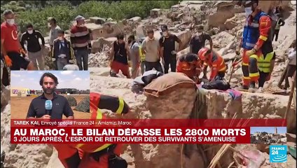 Séisme au Maroc : à Amizmiz, un camp de base pour les équipes de secouristes étrangers