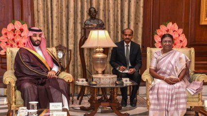 राष्‍ट्रपति द्रौपदी मुर्मू से मिलने पहुंचे सऊदी अरब के क्राउन प्रिंस मोहम्मद बिन सलमान