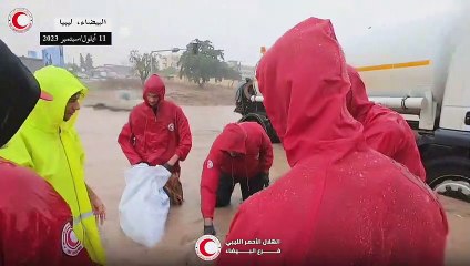 حصيلة قتلى فيضانات ليبيا "ضخمة" (الصليب الأحمر)