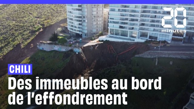 Des immeubles résidentiels de luxe menacent de s’effondrer au Chili après un glissement de terrain