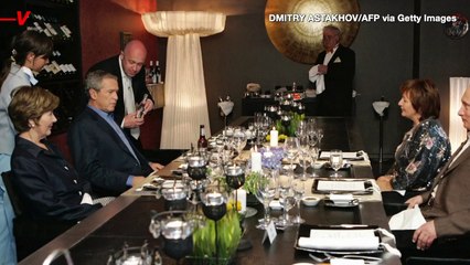 Photo Surfaces of Now Deceased Yevgeny Prigozhin Serving George W. Bush at Dinner Hosted By Vladimir Putin