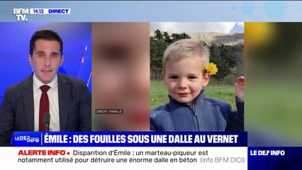 Disparition d'Émile: la gendarmerie procède à des fouilles à quelques centaines de mètres de la maison familiale