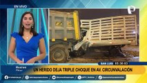 San Luis: camión de carga termina destrozado tras triple choque en avenida Circunvalación