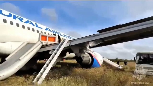 Russian passenger plane carrying 159 passengers makes emergency landing in Siberian field