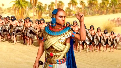 Gameplay de Total War PHARAOH con el mapa de campaña