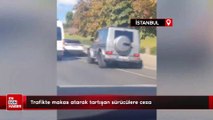 Başakşehir'de trafikte makas atarak tartışan sürücülere ceza