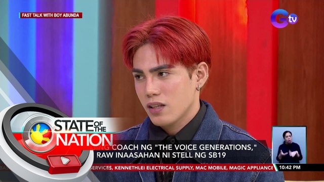 Pagiging coach ng The Voice Generations, hindi raw inaasahan ni Stell ng SB19 | SONA