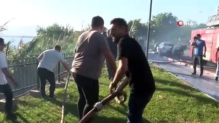 Antalya'da falezlerde yangın paniği