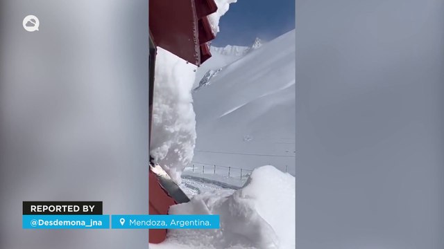 Impressive snowfall in Las Leñas (Malargüe), Argentina