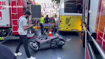 İstanbul Fatih'te zincirleme kaza: Hamile bir kadın ağır yaralandı