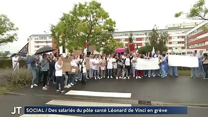 SOCIAL / Des salariés du pôle santé léonard de Vinci en grève