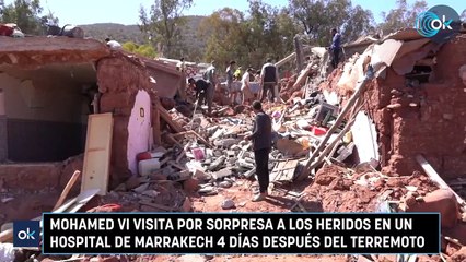 Mohamed VI visita por sorpresa a los heridos en un hospital de Marrakech 4 días después del terremoto