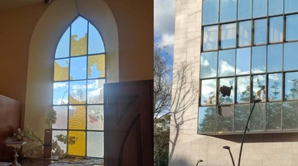 Daños de encapuchados a la iglesia de La Porciúncula en Chapinero superarían los $30 millones