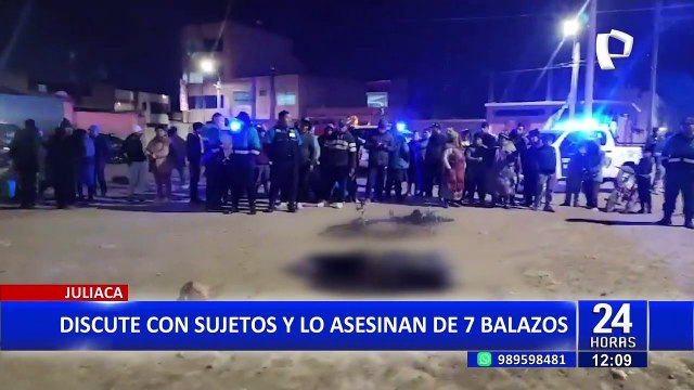 Juliaca: asesinan de siete balazos a joven tras fuerte discusión con unos sujetos