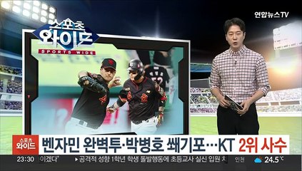벤자민 완벽투·박병호 쐐기포…KT, SSG 꺾고 2위 사수