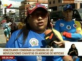 Ciudadanos repudian la censura de las movilizaciones chavistas en medios imperialistas