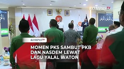 Gembira Sambut PKB dan NasDem, Lagu Yalal Waton Bergema di Markas PKS