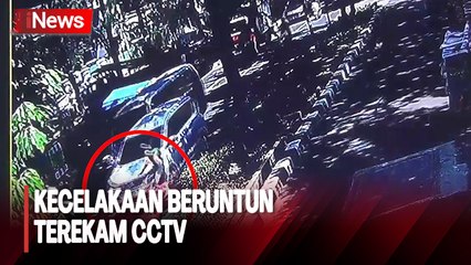 3 Kendaraan Kecelakaan Beruntun Terekam CCTV di Pulogadung