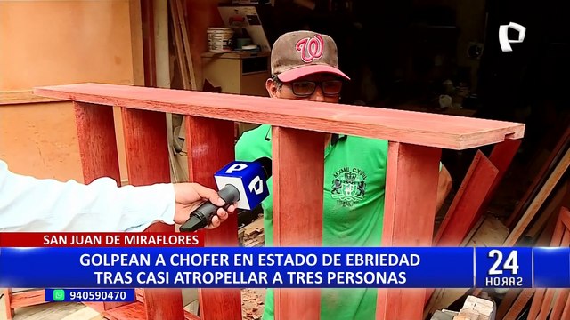 SJM: vecinos agarran a golpes a conductor ebrio que casi atropella a tres personas