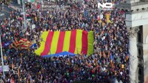 هزاران تن از ساکنان کاتالونیا با راهپیمایی در بارسلون بار دیگر خواستار استقلال شدند