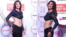 Shilpa Shetty looks Stunning and very Hot at the Red Carpet of Lokmat Stylish Awards Night